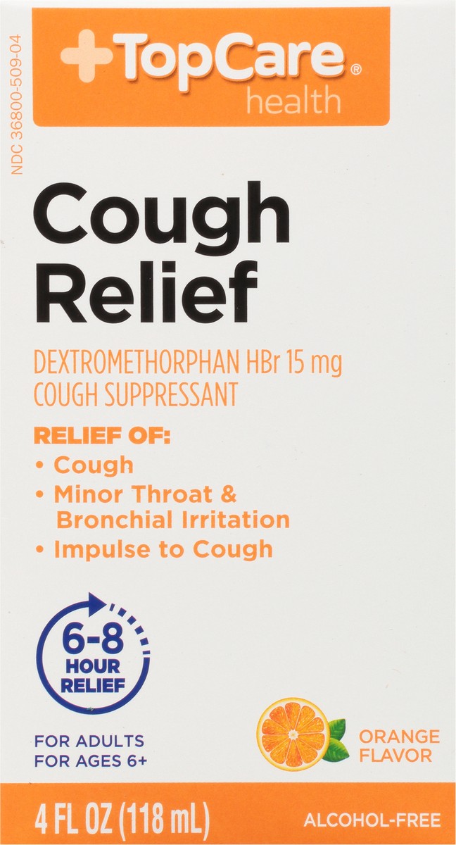 slide 11 of 17, TopCare Health Orange Flavor Cough Relief 4 fl oz, 4 fl oz