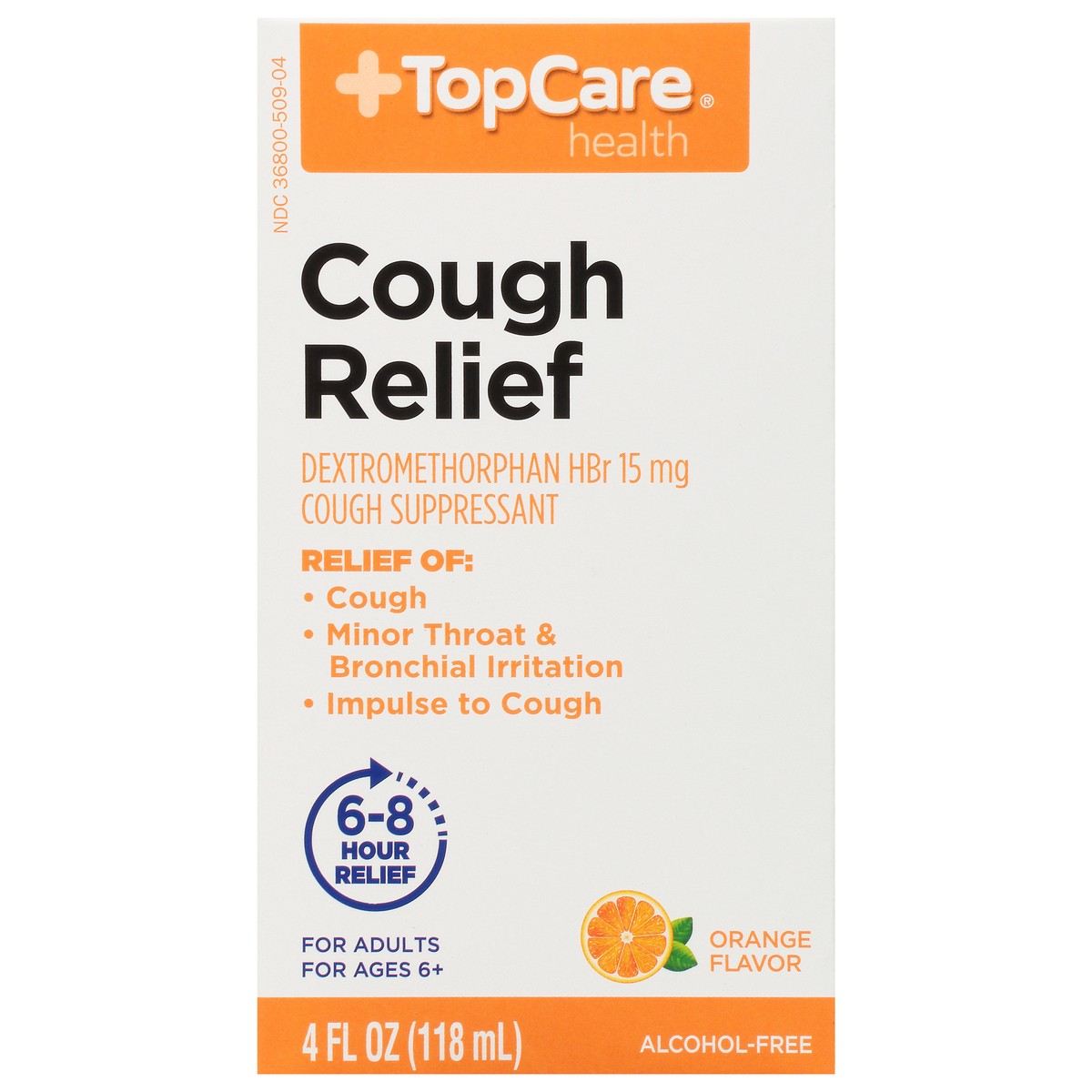 slide 5 of 17, TopCare Health Orange Flavor Cough Relief 4 fl oz, 4 fl oz