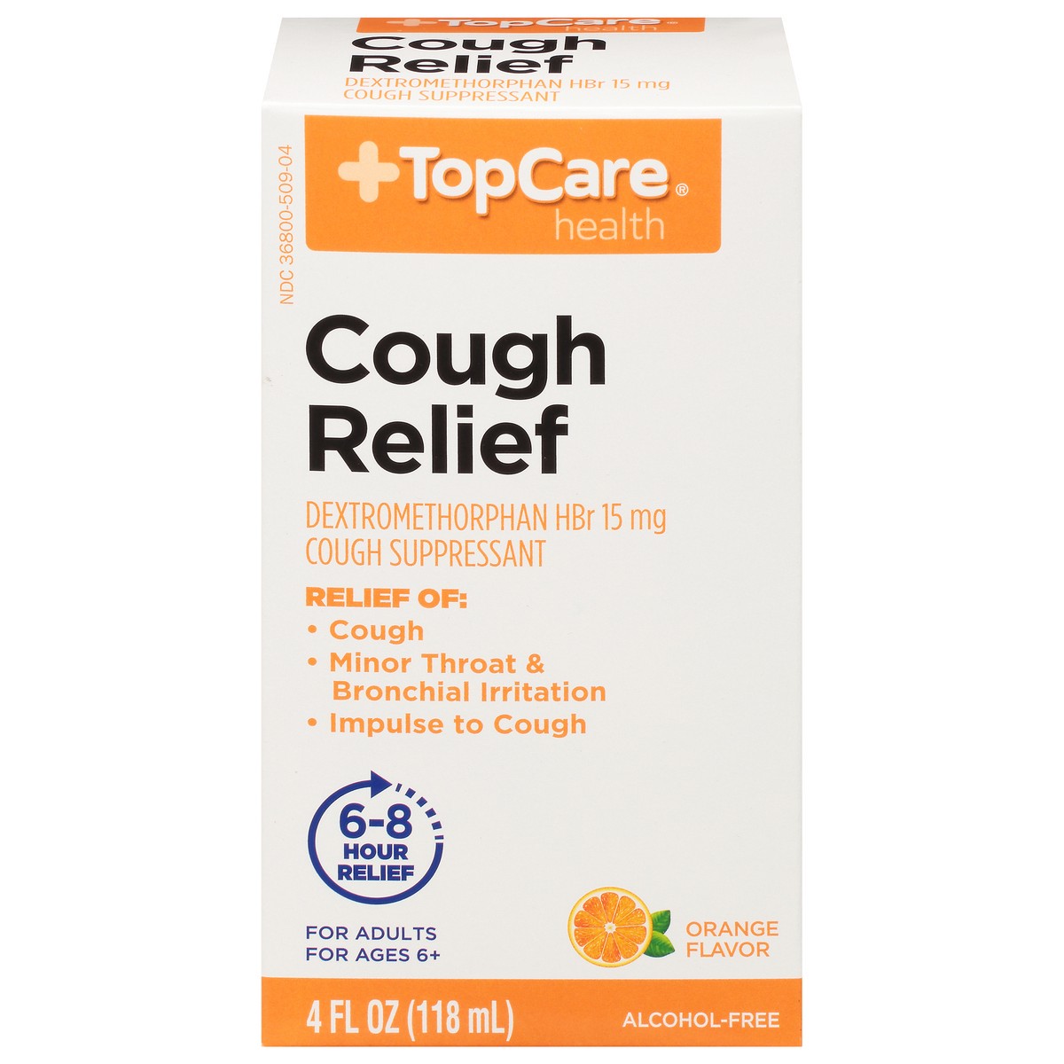 slide 14 of 17, TopCare Health Orange Flavor Cough Relief 4 fl oz, 4 fl oz