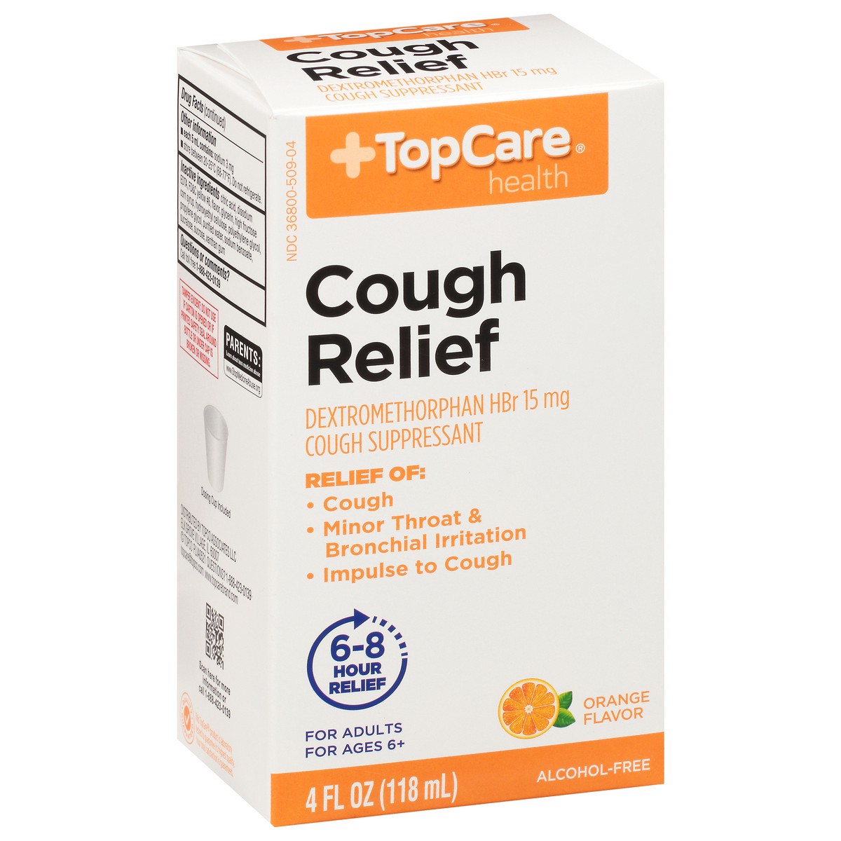 slide 6 of 17, TopCare Health Orange Flavor Cough Relief 4 fl oz, 4 fl oz