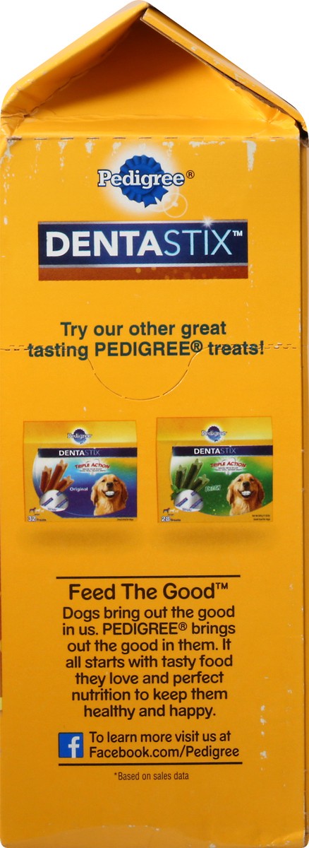 slide 8 of 9, Pedigree DentaStix Large Triple Action Bacon Flavor Treats for Dogs 32 ea, 32 ct