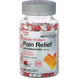 slide 1 of 1, CVS Health Regular Strength Pain Relief Gelcaps, 365ct, 365 ct