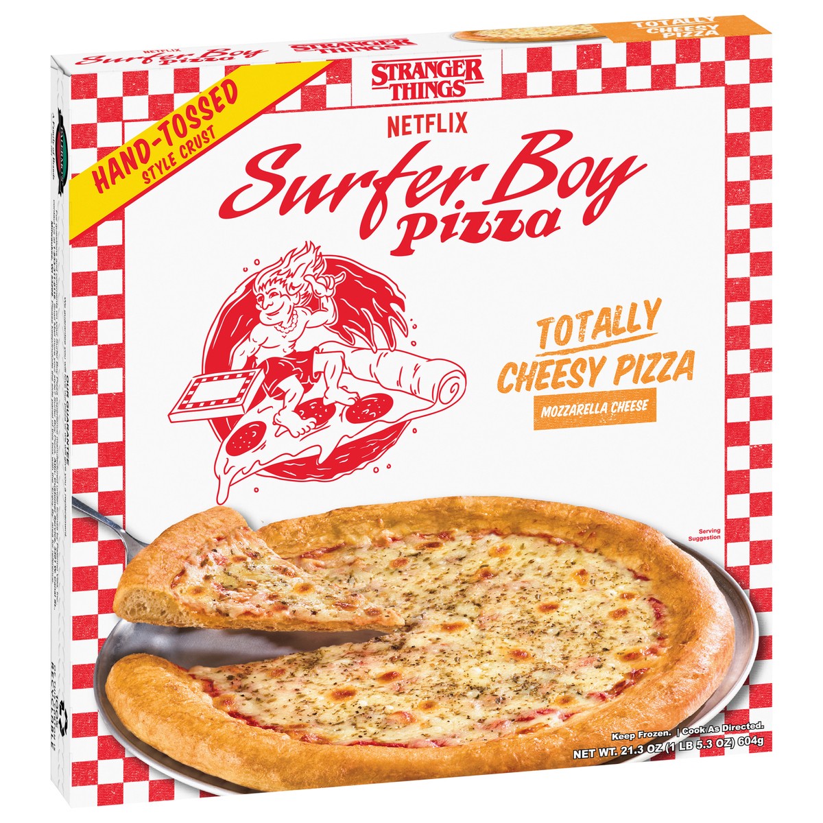 slide 4 of 12, Surfer Boy Pizza Hand-Tossed Style Crust Totally Cheesy Pizza 21.3 oz, 21.3 oz