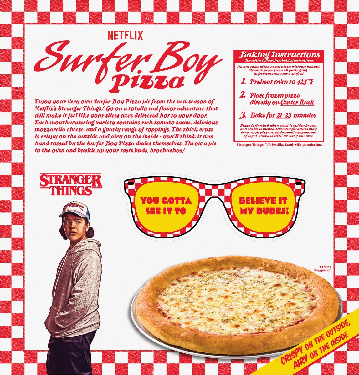 slide 7 of 12, Surfer Boy Pizza Hand-Tossed Style Crust Totally Cheesy Pizza 21.3 oz, 21.3 oz