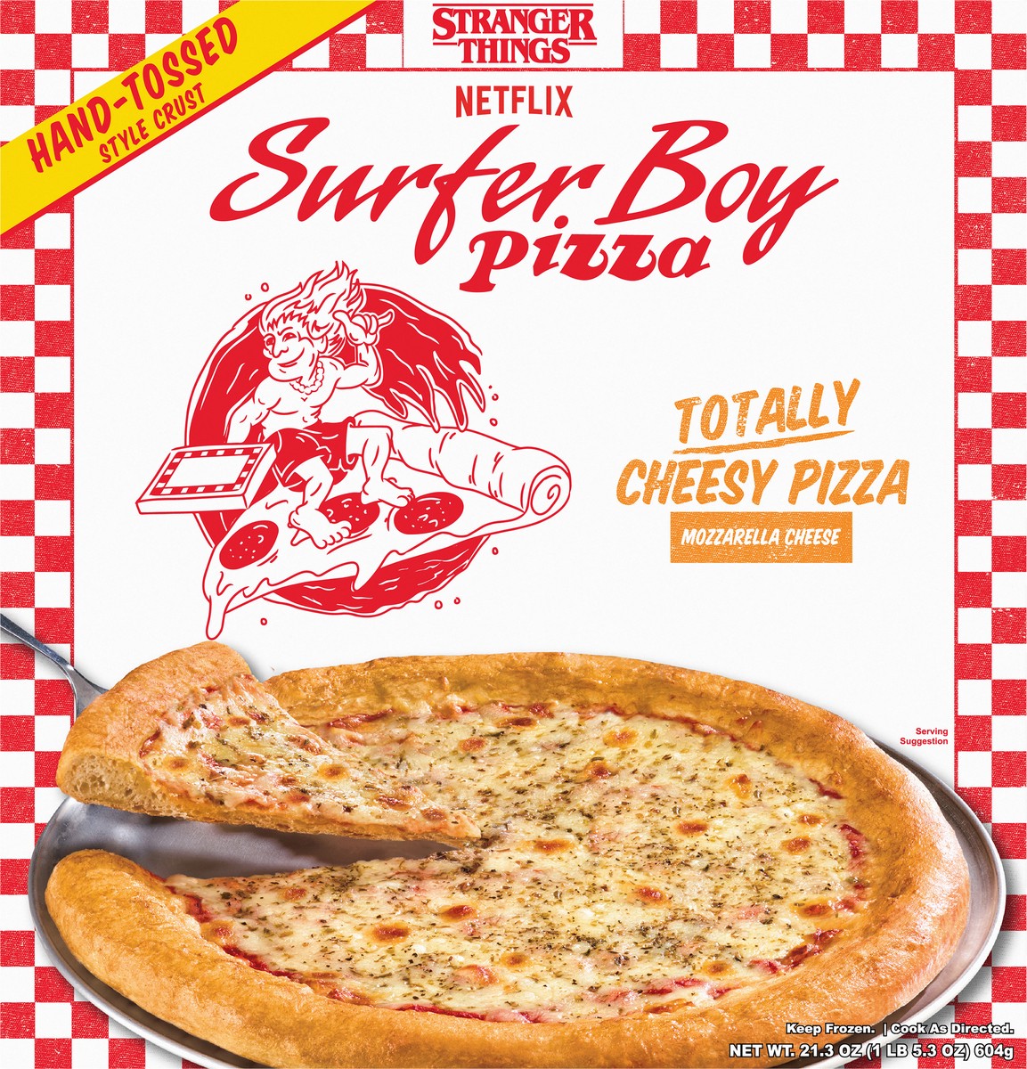 slide 2 of 12, Surfer Boy Pizza Hand-Tossed Style Crust Totally Cheesy Pizza 21.3 oz, 21.3 oz