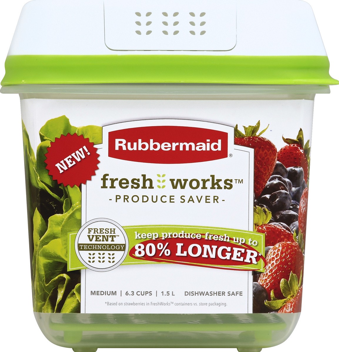 slide 1 of 5, Rubbermaid Produce Saver 1 ea, 1.5 liter