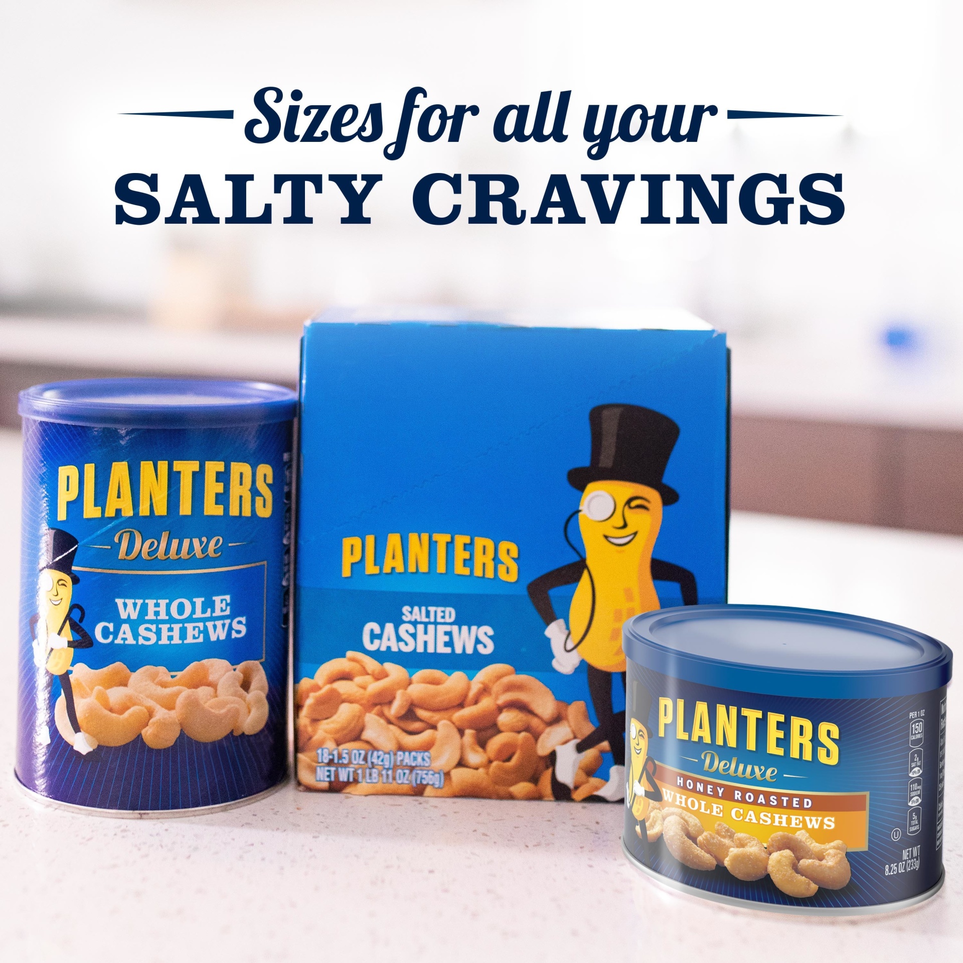 slide 4 of 12, Planters Deluxe Whole Honey Roasted Cashews 8.25 oz, 8.25 oz