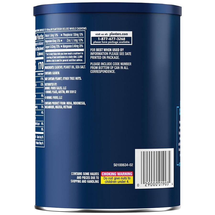 slide 3 of 3, Planters Deluxe Whole Lightly Salted Cashews 18.25 oz, 18.25 oz
