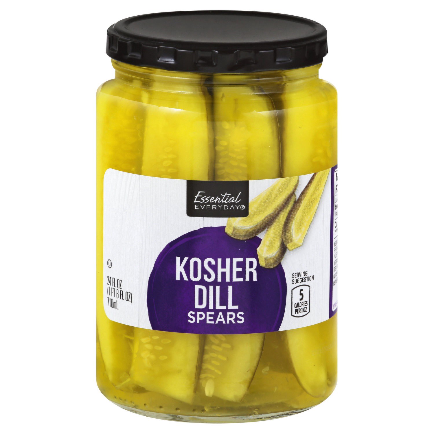 slide 1 of 1, Essential Everyday Kosher Dill Spears, 24 oz