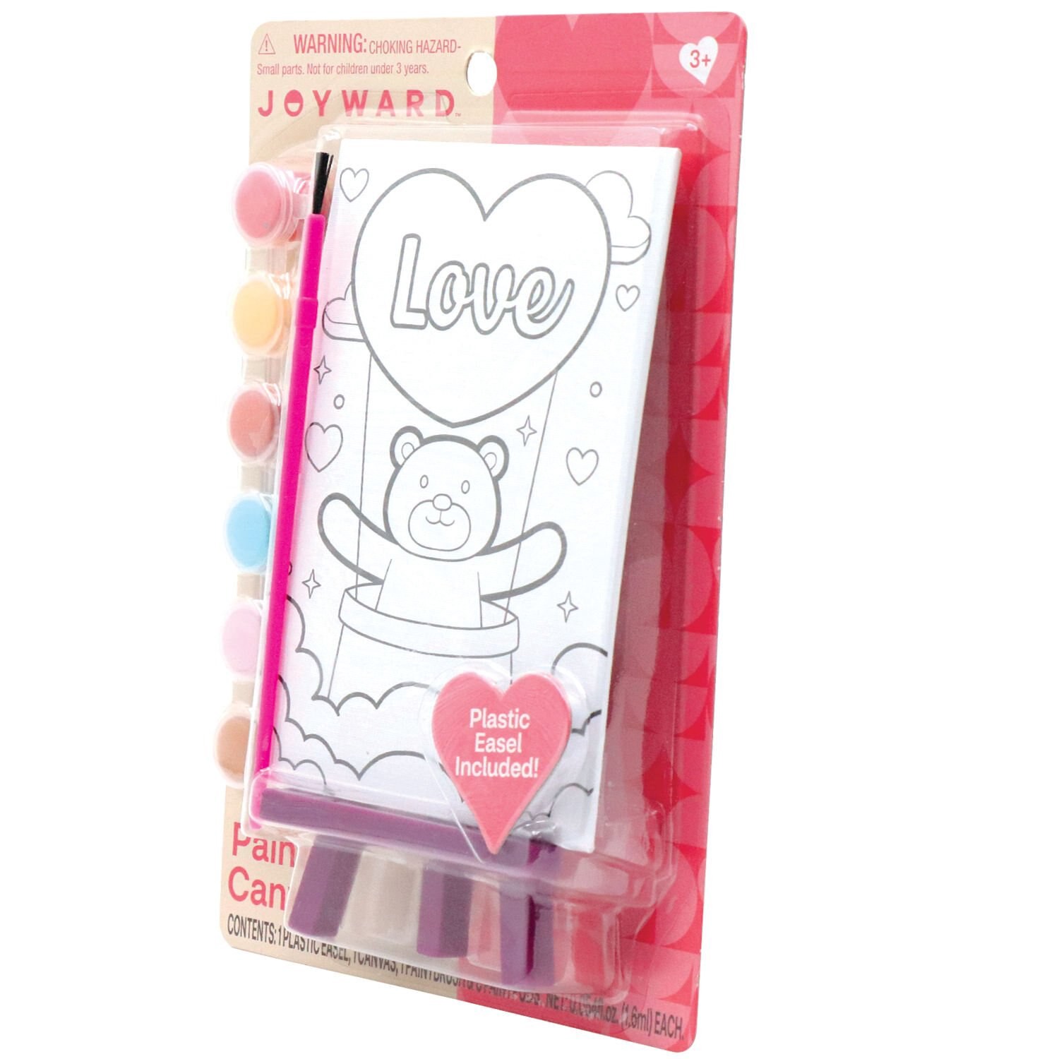 slide 3 of 5, Red & Pink Bear Paint A Canvas Kit, 1 ct