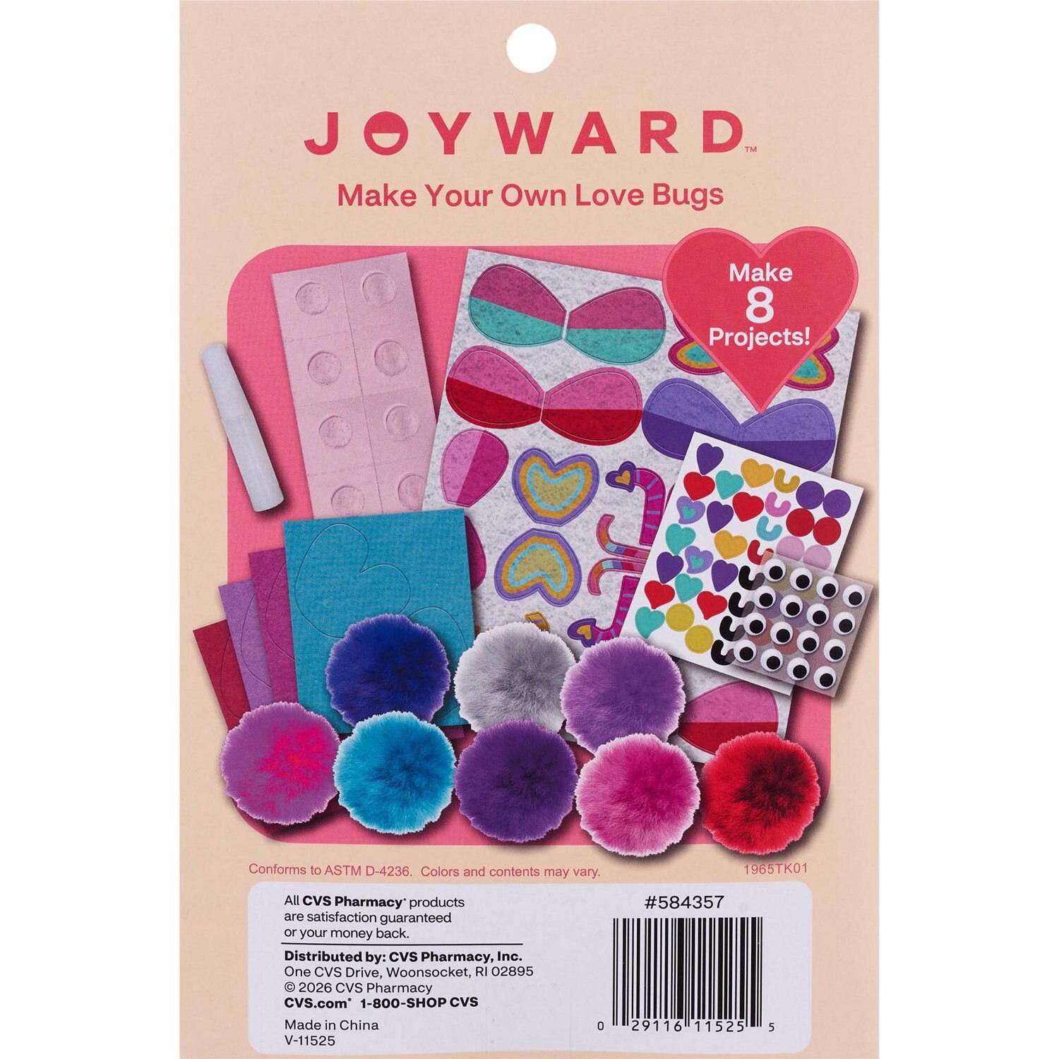 slide 2 of 2, Red & Pink Make Your Own Love Bugs Kit, 1 ct