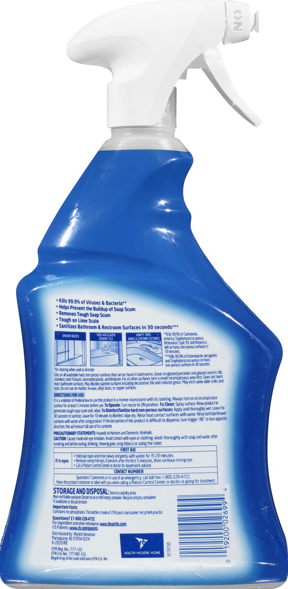 slide 5 of 9, Lysol Power Foaming Cleaning Spray for Bathrooms, Foam Cleaner for Bathrooms, Showers, Tubs, 32oz, 32 oz