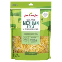 Giant Eagle Shredded Mexican 4 Cheese