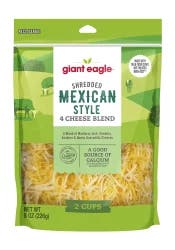 Giant Eagle Shredded Mexican 4 Cheese