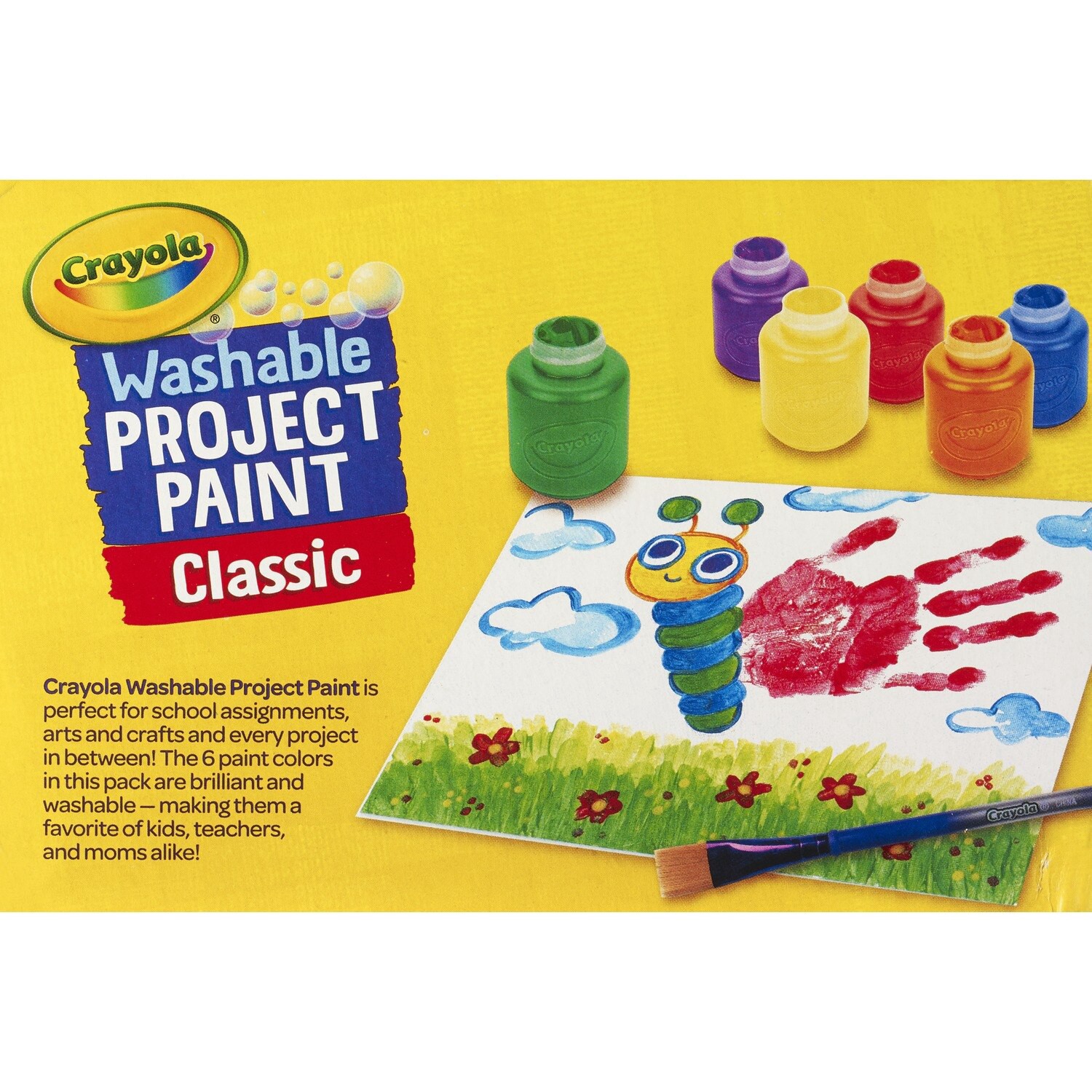 slide 3 of 3, Crayola Kid's Paint Assorted Colors, 6 ct
