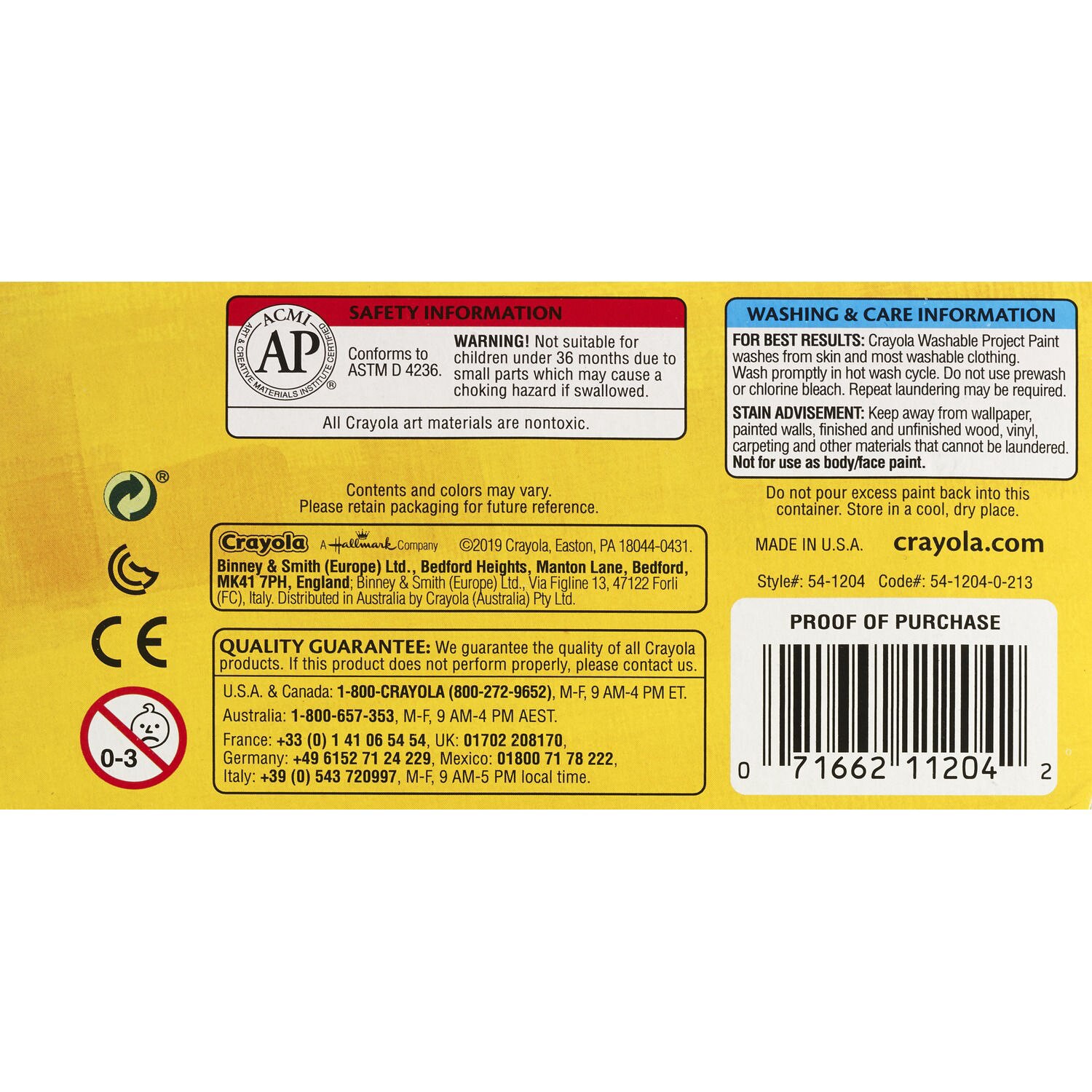 slide 2 of 3, Crayola Kid's Paint Assorted Colors, 6 ct