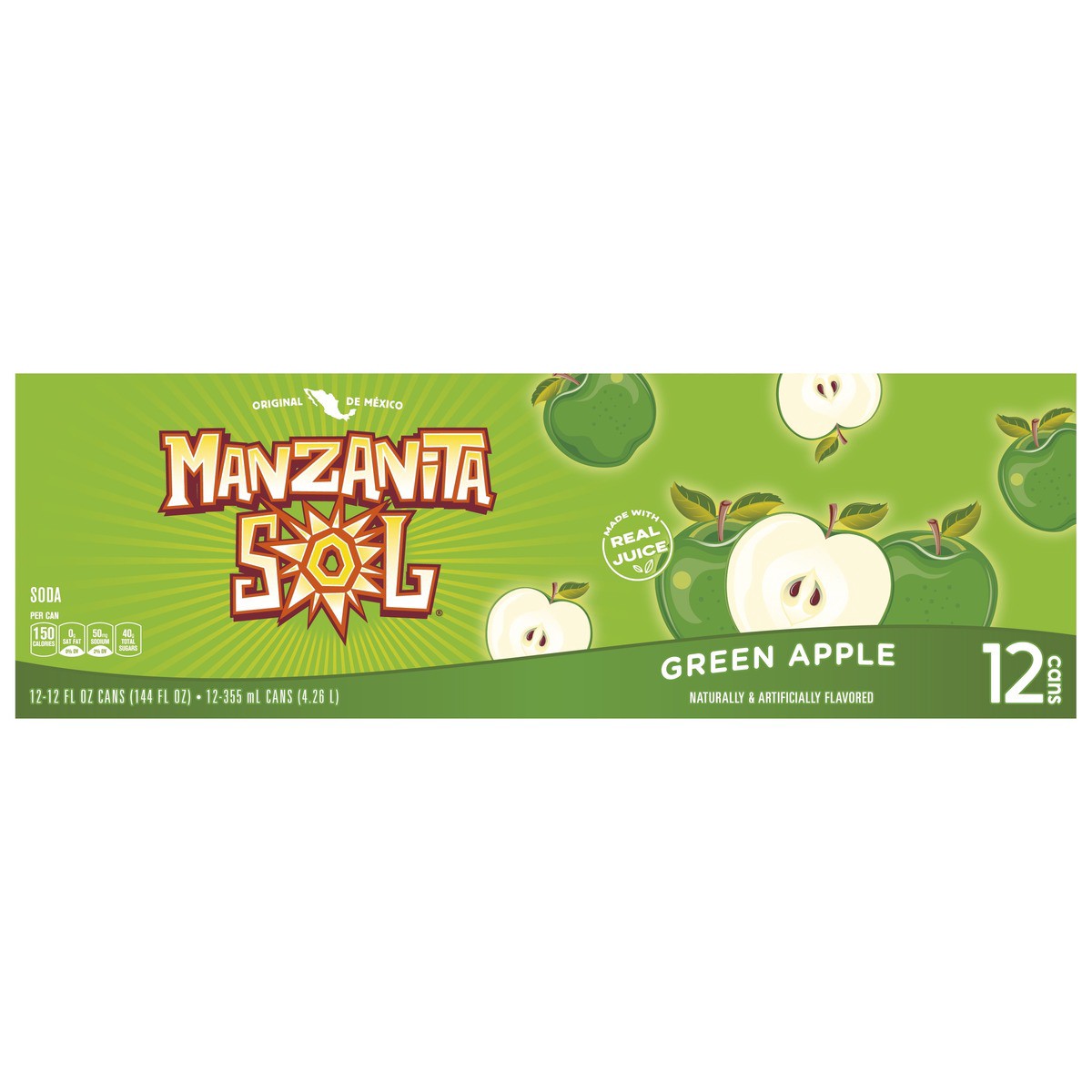 slide 3 of 5, Manzanita Sol Soda, Green Apple - 9 lb, 9 lb