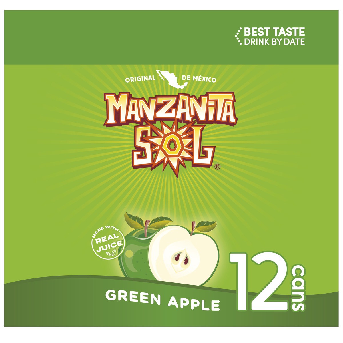 slide 4 of 5, Manzanita Sol Soda, Green Apple - 9 lb, 9 lb