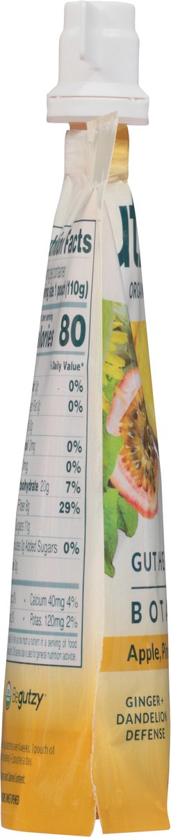 slide 2 of 14, Gutzy Organic Apple Pineapple Passion Fruit + Ginger Dandelion Prebiotic Gut Health Snack 3.9 oz, 3.9 oz