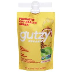 Gutzy Organic Apple Pineapple Passion Fruit + Ginger Dandelion Prebiotic Gut Health Snack 3.9 oz