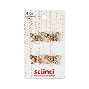 slide 1 of 1, scünci 4 Pk Butterfly Jar Clips, 4 ct