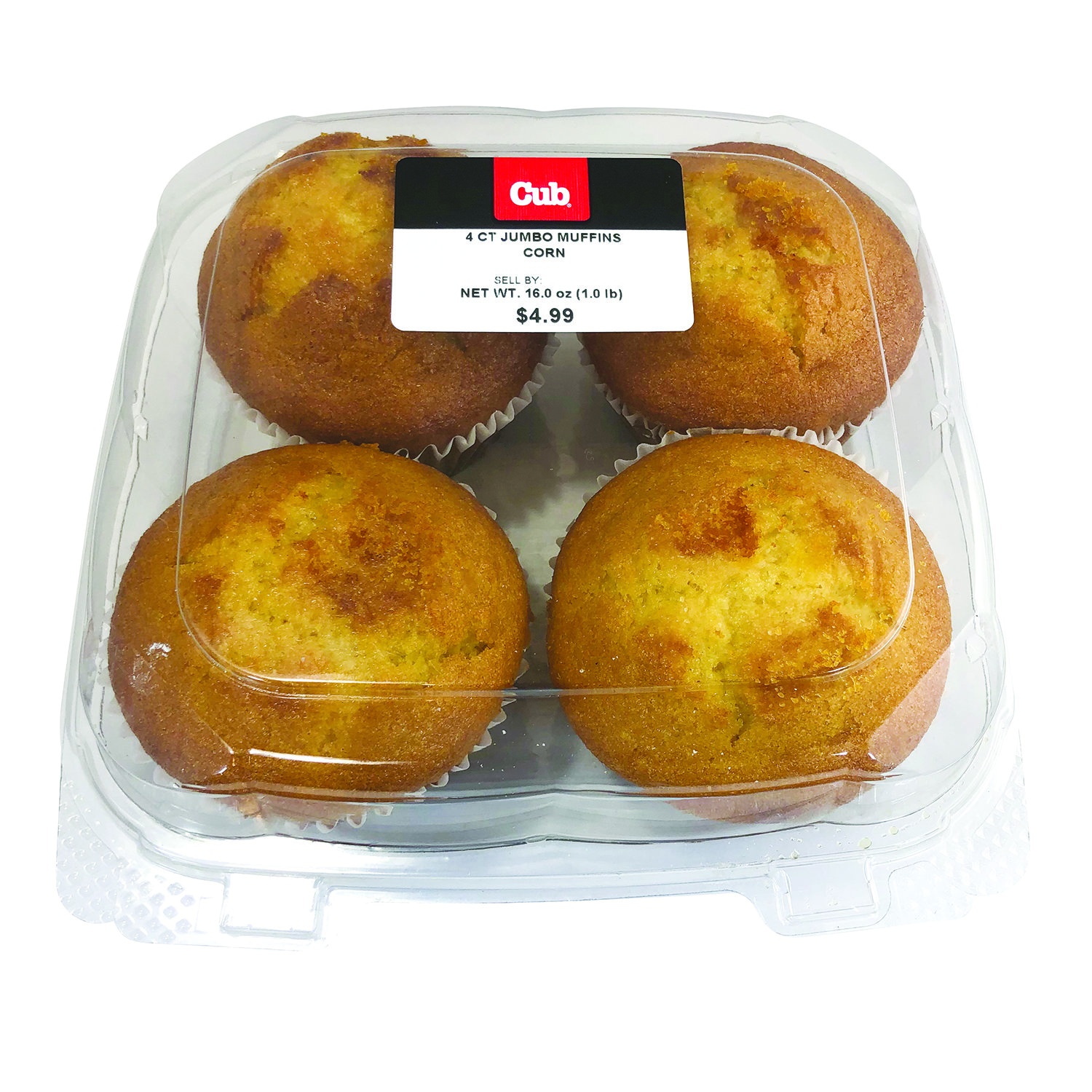 slide 1 of 1, Cub Corn Muffins Jumbo, 4 Each, 4 ct
