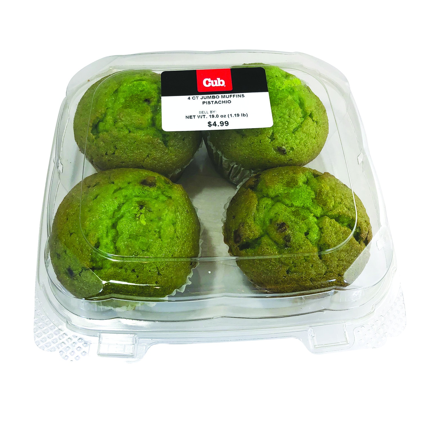 slide 1 of 1, Cub Pistachio Muffins Jumbo, 4 Each, 4 ct