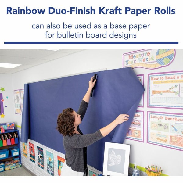 slide 4 of 4, Rainbow Rainbow Colored Kraft Duo-Finish Paper, Canary, 36" x 1000', 1 Roll, Canary, 36" x 1000', 1 Roll, 35 lb