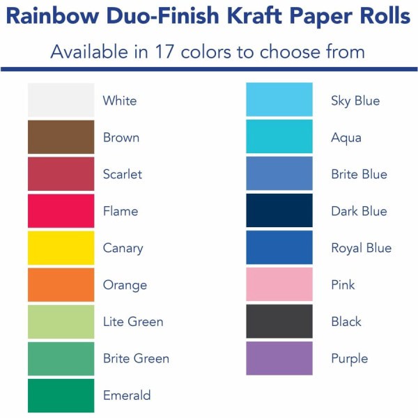 slide 2 of 4, Rainbow Rainbow Colored Kraft Duo-Finish Paper, Canary, 36" x 1000', 1 Roll, Canary, 36" x 1000', 1 Roll, 35 lb