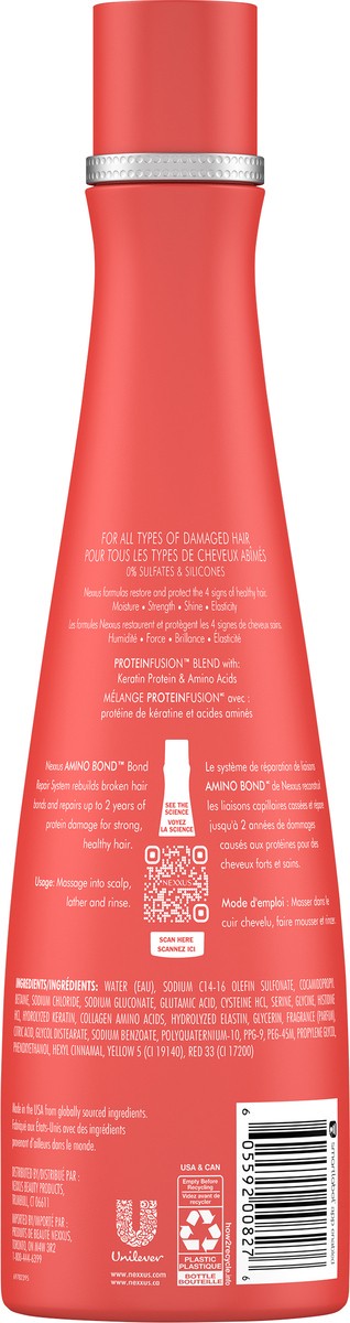 slide 10 of 13, Nexxus Shampoo Amino Bond for Stronger, More Damage-Resistant Hair, with 5 Amino Acids & Keratin Protein, 13.5 oz, 13.5 fl oz