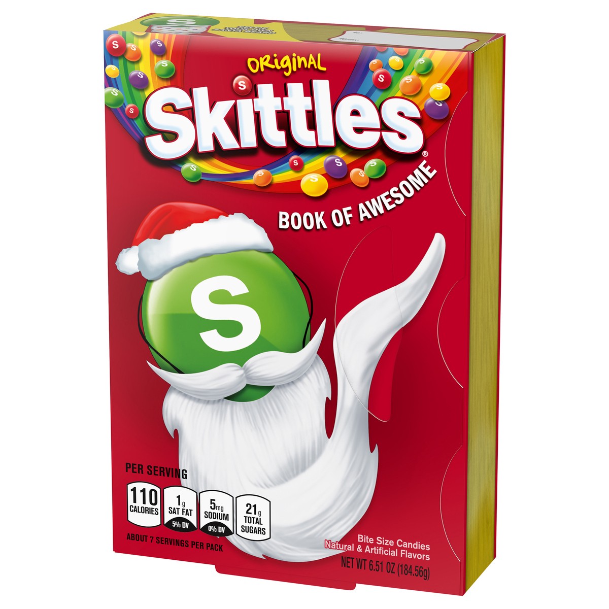 slide 2 of 12, SKITTLES Original Book of Awesome Chewy Christmas Candy Gift Box, 6.51oz Box, 6.51 oz