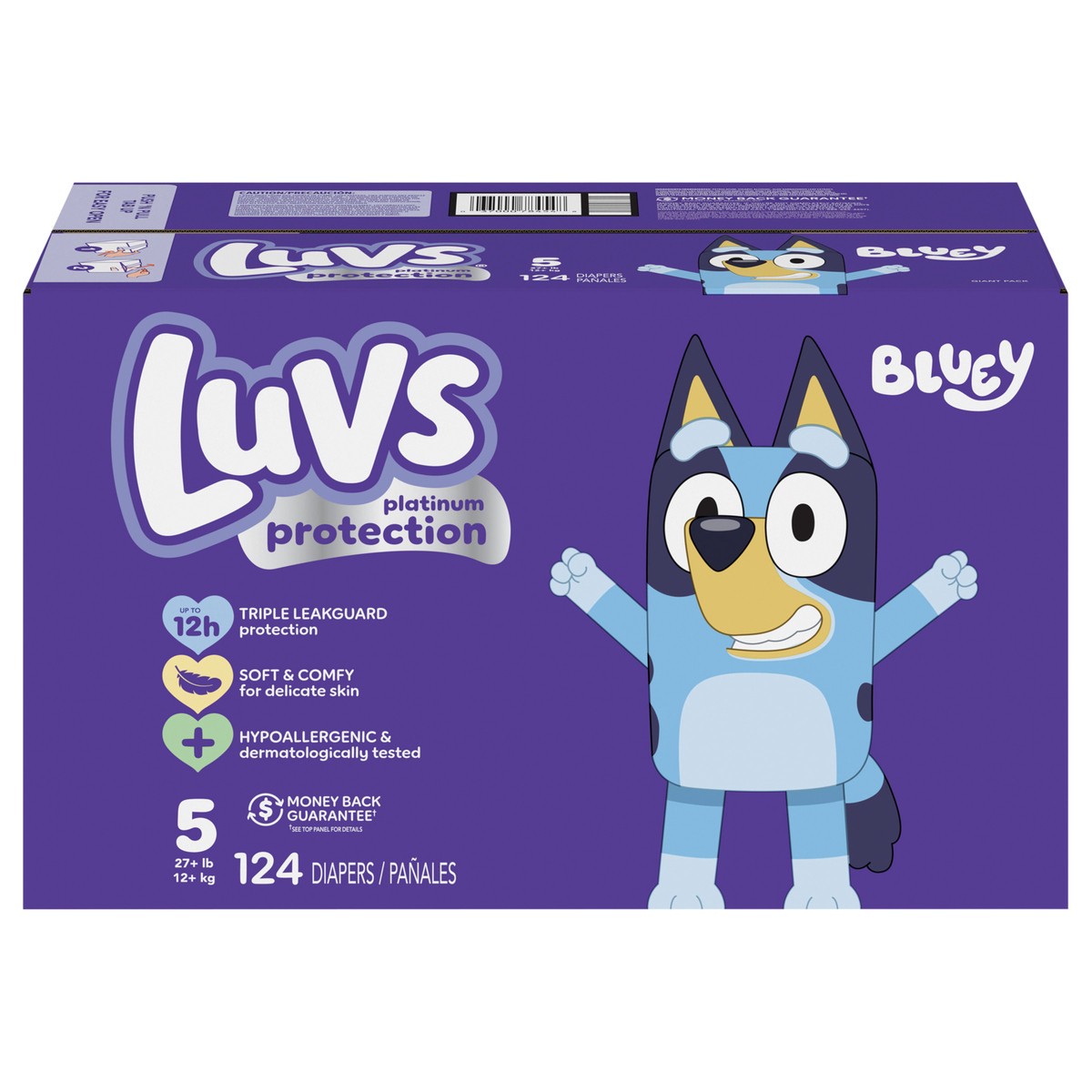 slide 1 of 9, Luvs Platinum Protection Baby Diapers, Size 5, 124 Count, 124 ct