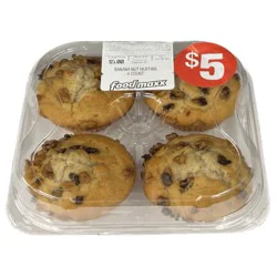 Banana Nut Muffins, 4 Count