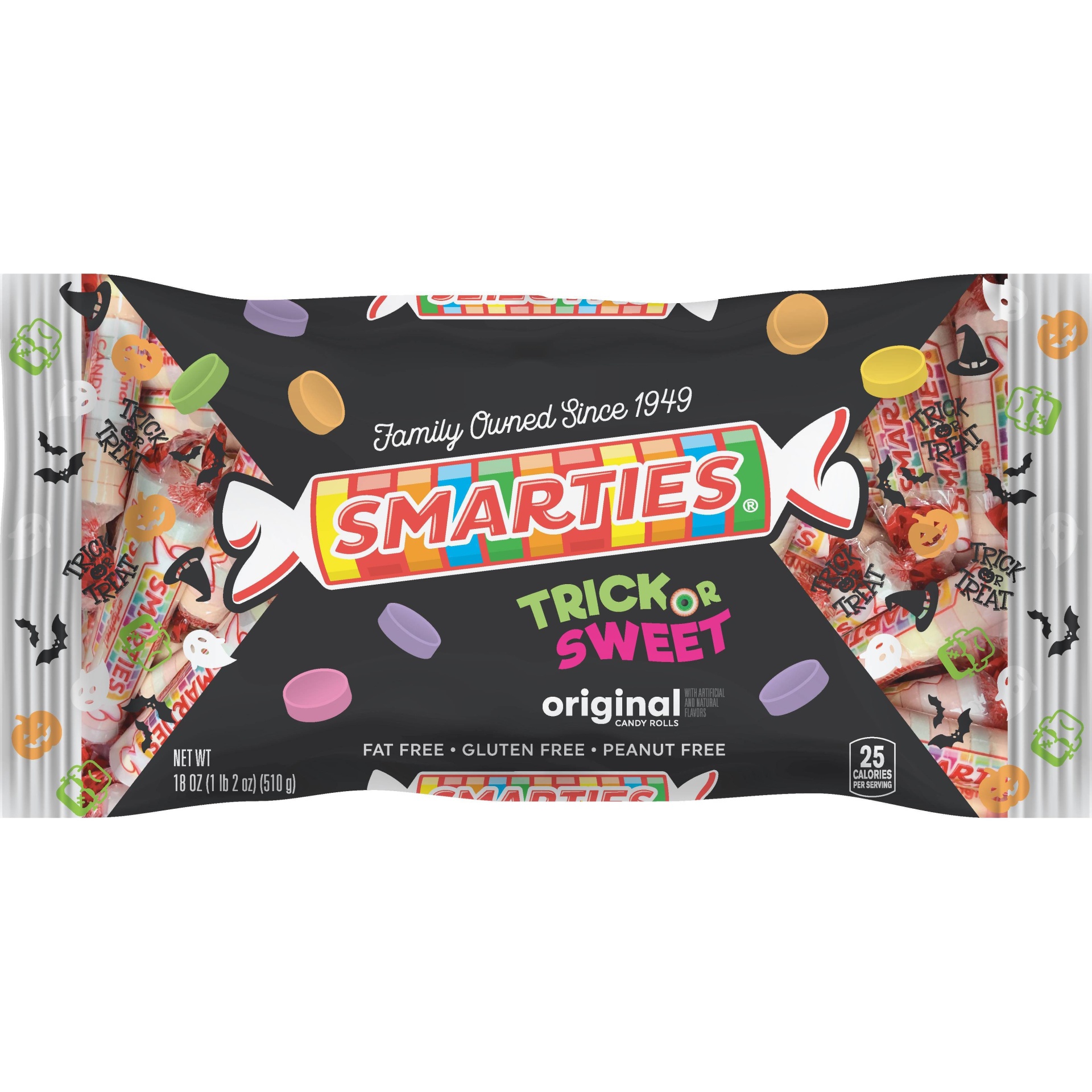 slide 1 of 1, Smarties Halloween Bag, 18 oz