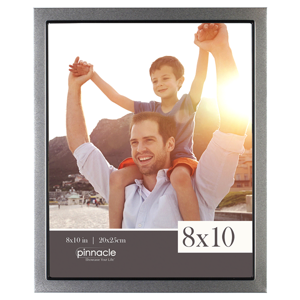 slide 1 of 1, Pinnacle 8 x 10 Silver with Thin Black Frame, 1 ct