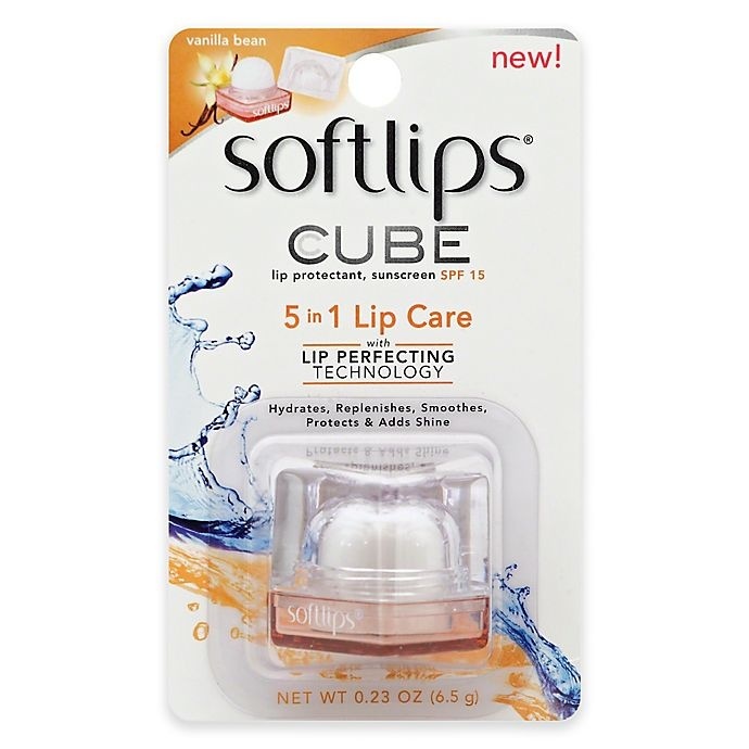 slide 1 of 1, Softlips Cube 5-in-1 Lip Care SPF Vanilla Bean, 0.23 oz