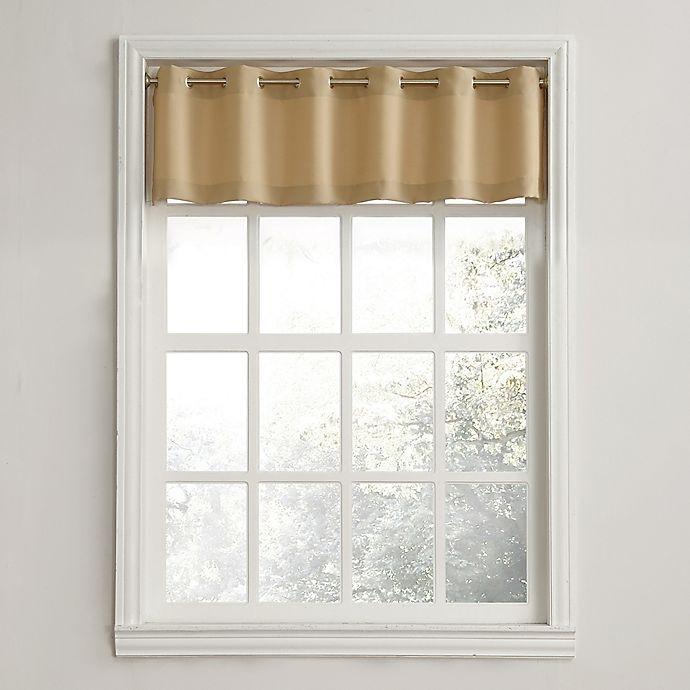 slide 1 of 4, No. 918 No.918 Montego Casual Textured Rod Pocket Kitchen Curtain Valance - Taupe, 14 in