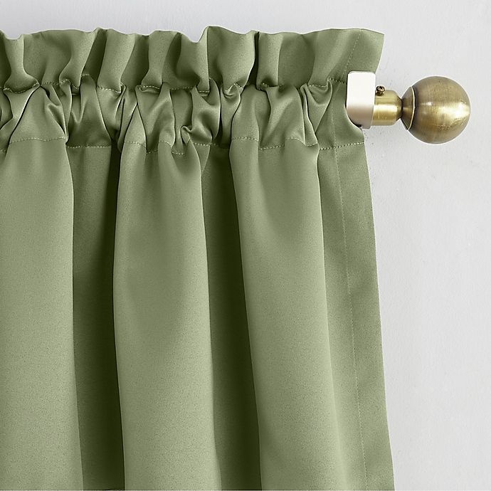 slide 6 of 6, Sun Zero Bella Curtain - Sage Green, 95 in