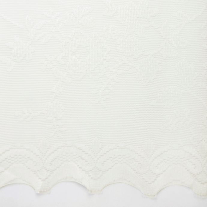 slide 3 of 4, No. 918 No.918 Alison Lace Scalloped Sheer Valance Pair - Ivory, 14 in