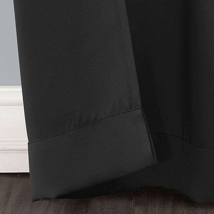 slide 4 of 5, Sun Zero Mariah Grommet Curtain - Black, 108 in