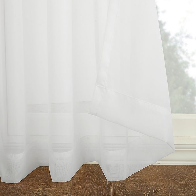 slide 2 of 3, No. 918 Emily Voile Grommet Top Sheer Sliding Door Patio Curtain Panel - White, 84 in