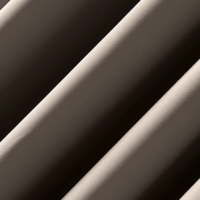 slide 4 of 9, Sun Zero Oslo Rod Pocket 100% Blackout Window Curtain Panel - Taupe, 63 in