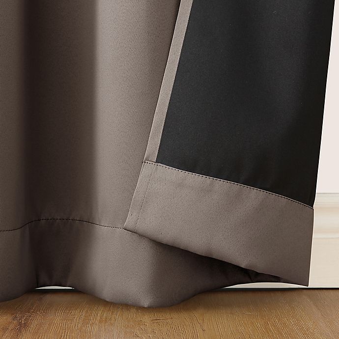 slide 5 of 9, Sun Zero Oslo Rod Pocket 100% Blackout Window Curtain Panel - Taupe, 63 in