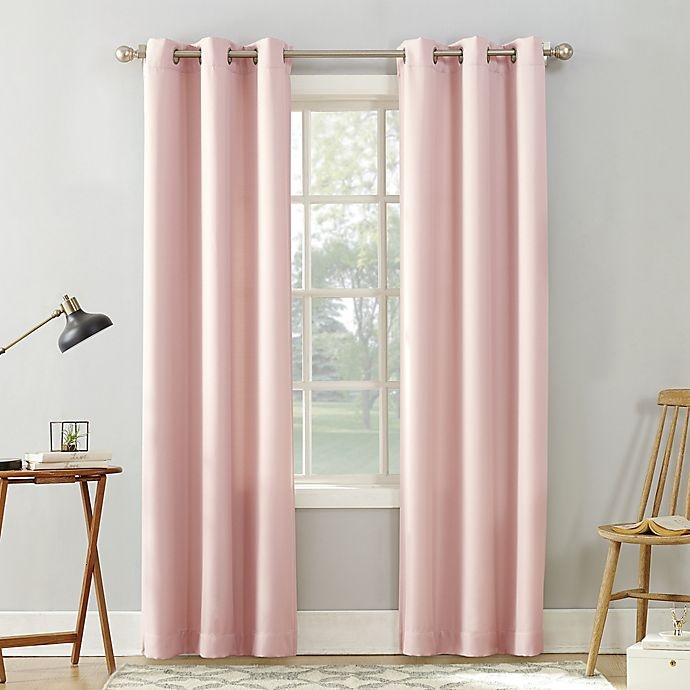 slide 1 of 1, No. 918 No.918 Sora Grommet Light Filtering Window Curtain Panel - Blush, 84 in