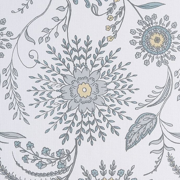 slide 4 of 5, No. 918 Yuto Medallion Floral Semi-Sheer Grommet Window Curtain Panel - White, 95 in