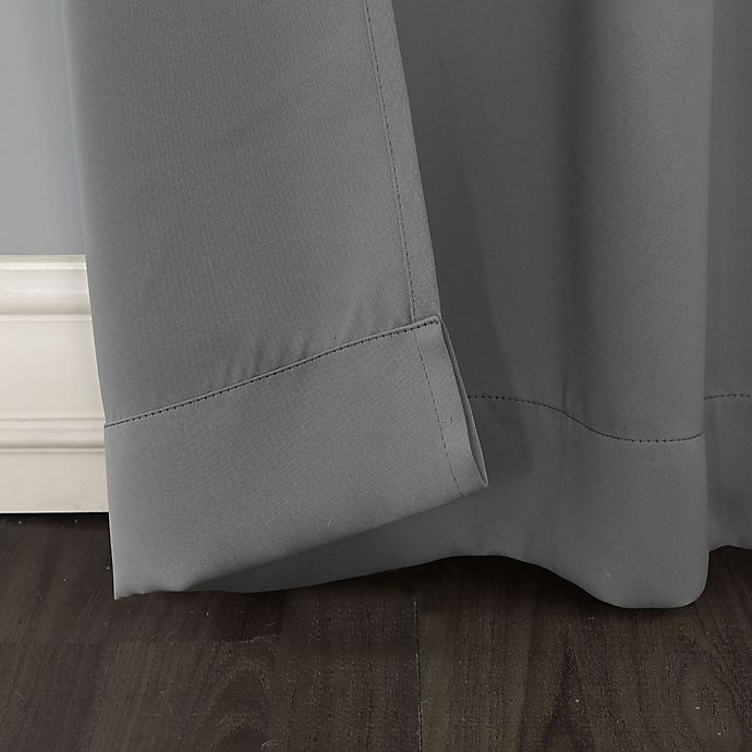 slide 3 of 5, Sun Zero Mariah Grommet Curtain - Gray, 63 in