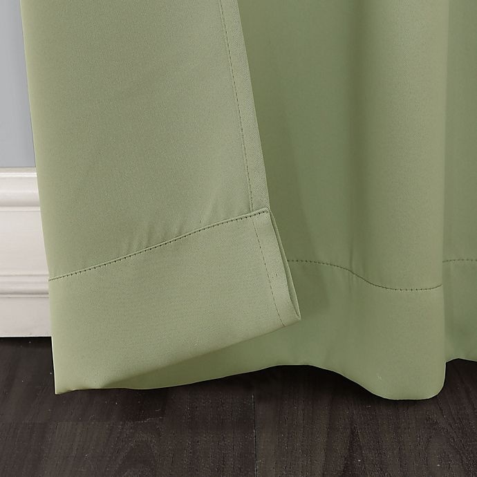 slide 3 of 5, Sun Zero Mariah Grommet Curtain - Sage Green, 95 in