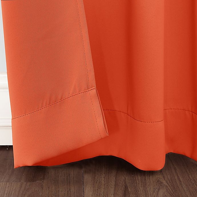 slide 4 of 6, Sun Zero Riley Kids Bedroom Grommet Room Darkening Window Curtain Panel - Orange, 84 in