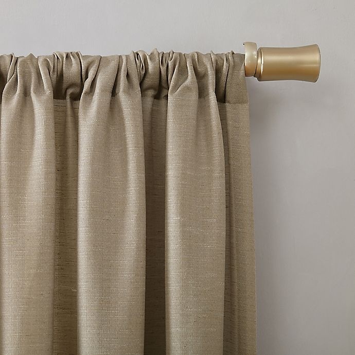 slide 2 of 6, No. 918 No.918 Amalfi Linen Blend Textured Rod Pocket Curtain Panel - Taupe, 63 in