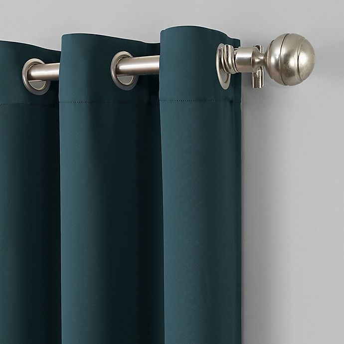 slide 4 of 8, Sun Zero Mariah Grommet Curtain - Teal, 95 in